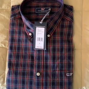 Mens Button down shirt, Vineyard Vines, plaid, brand new.